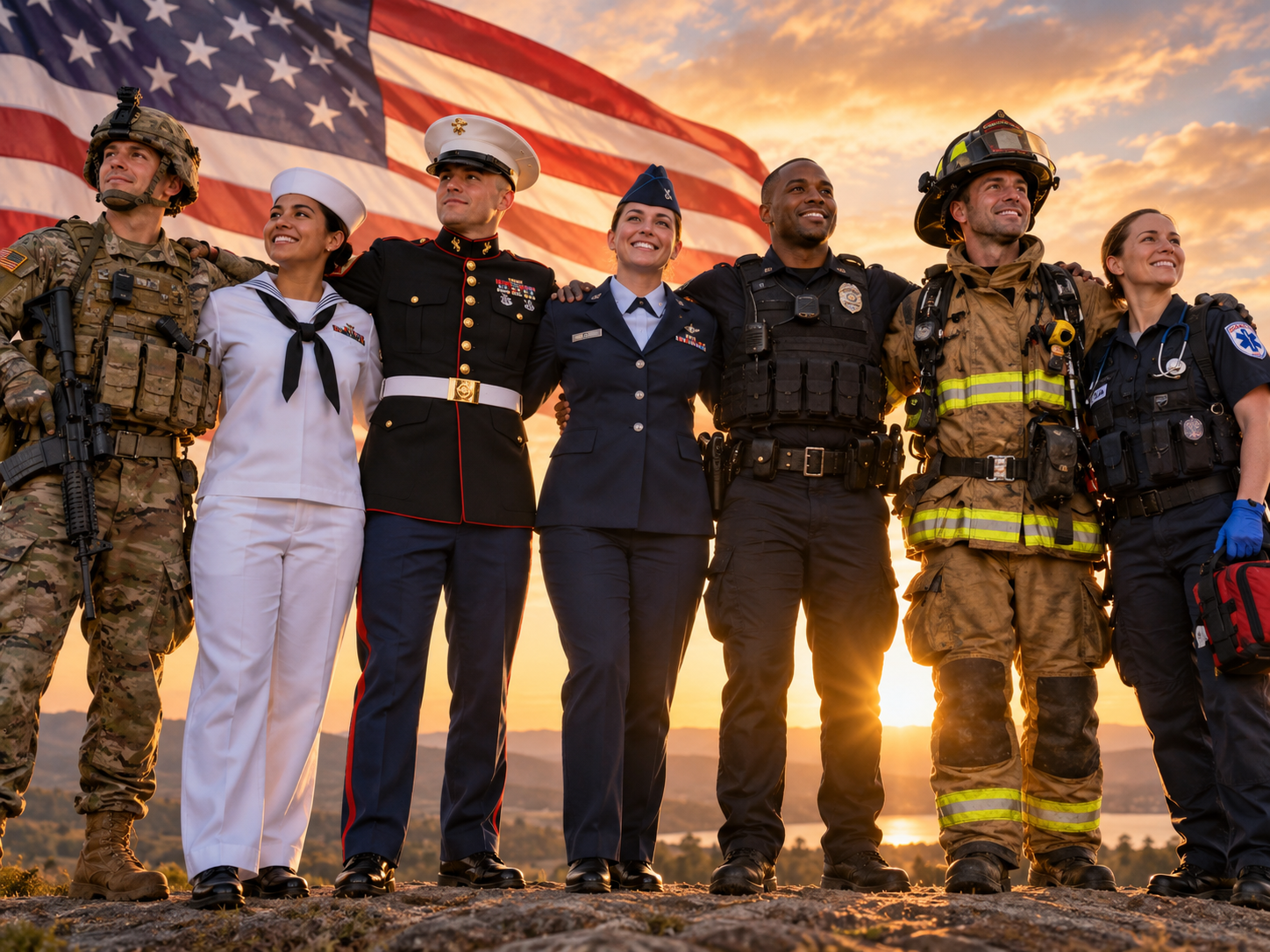 American Heroes — Military, First Responders, and Educators